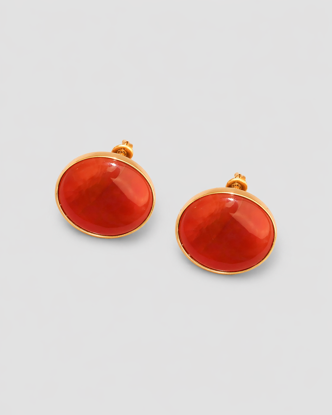 The Red Onyx Stud Earrings